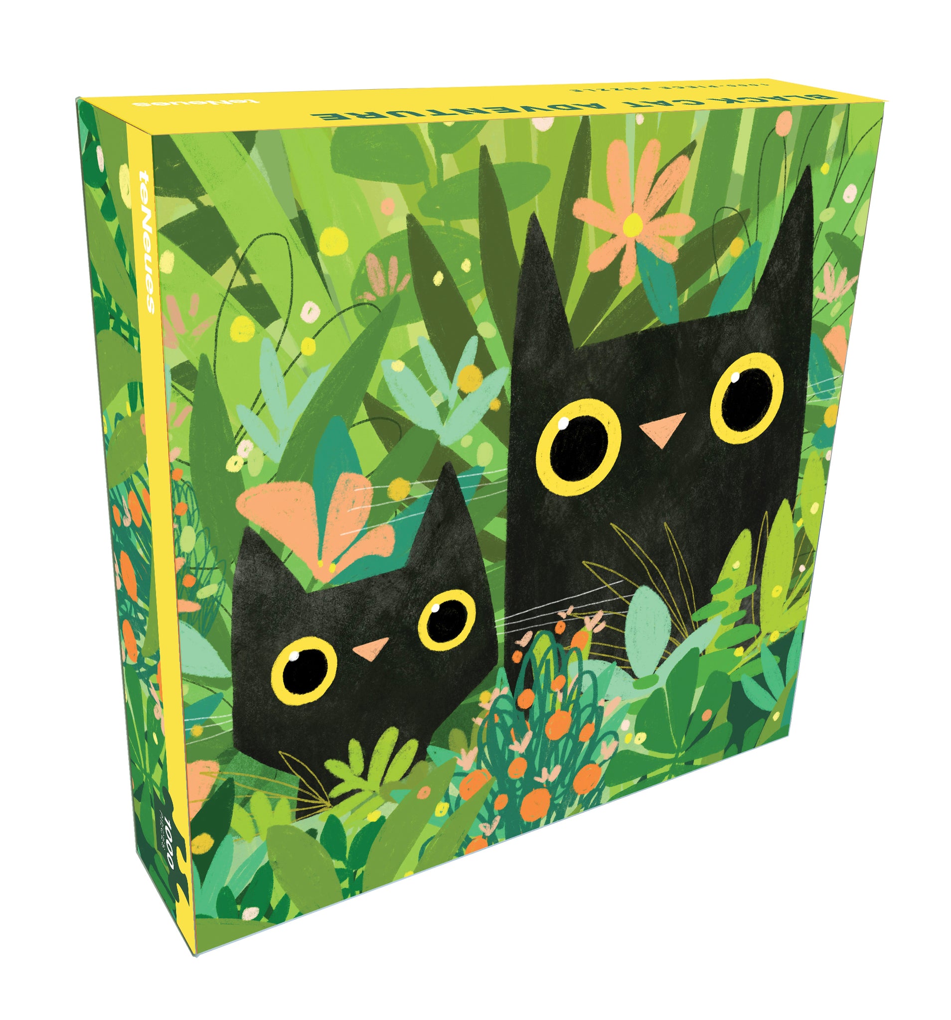 teNeues - 1,000 Piece Puzzle: Black Cat Adventure, 20 x 20" Puzzle, Includes a Full Color Poster Guide
